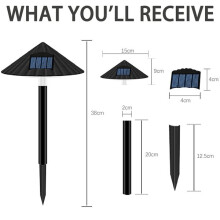 Hetang Yuese Solar-Gartenwegleuchten, solarbetrieben, für den Außenbereich