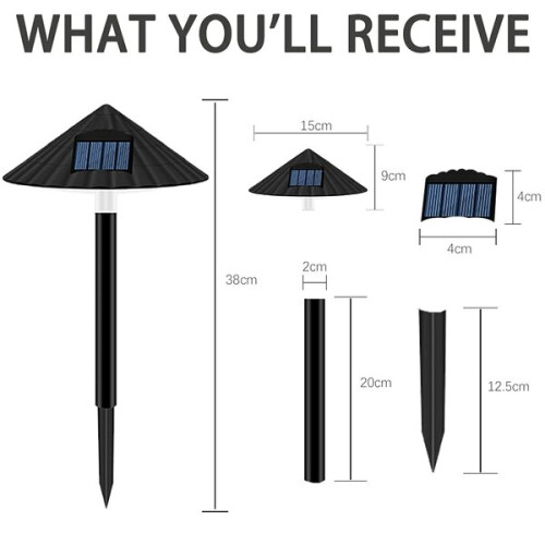 Ηλιακά φώτα κήπου Hetang Yuese με ηλιακή ενέργεια για εξωτερικούς χώρους