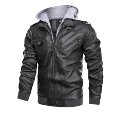 Veste de motard rétro pour homme en cuir PU, veste d'automne et d'hiver