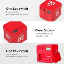 Hetang Yuese Cube Timer, 2-Piece Kitchen Timer with 2.6 Inch