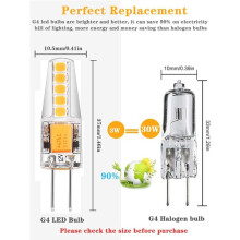Hetang Yuese 10 kpl 3 W G4 LED-lamppuja korvaa 30 W halogeenilamput