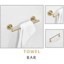 Accessoires de salle de bain Hetang Yuese Golden : barres et porte-serviettes
