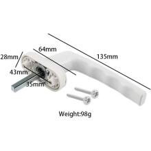 Puxador de janela Hetang Yuese White, conjunto de 4 peças, puxador de janela universal, al