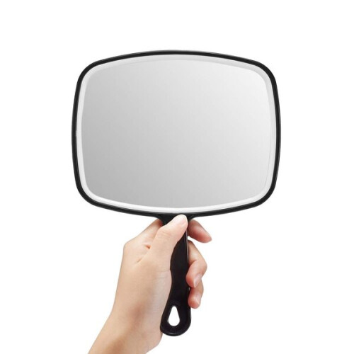 Miroir à main Hetang Yuese, miroir à main noir avec poignée