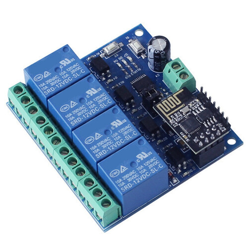 12V ESP8266 ESP-01 4-Channel Relay Module WiFi Module for IoT  Home Mobile Phone APP Controller WiFi Relay 1