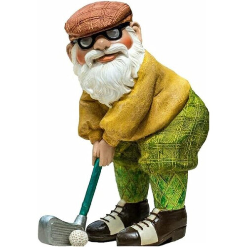 Hetang Yuese tuinkabouterbeeldje - Tuinfiguur - Kabouter - Golf Deco Buiten