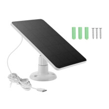 Pannello Solare da 3W 6V, Caricabatterie Solare Impermeabile IP66, Porta Type-C per Telecamera di Sicurezza Esterna, Dispositivi A Basso Consumo,