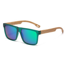 (06, ) New Fashion Square Sunglasses Wood Grain Spring Hinge UV400 Unisex for Driving Hiking Travel 2026