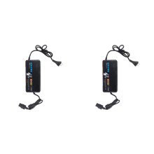 2X Chargeur de VéHicule ÉLectrique 72V 20AH avec Affichage de Puissance de 7 LumièRes Protection Contre les Fuites de Courant Chargeur au Plomb