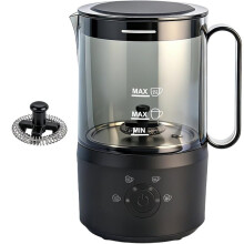 Elektrischer Milchaufschäumer, 4-in-1 (300 Ml), Automatischer Heiß- und Kaltschaumbereiter für Eiskaffee und Latte Macchiato, EU-Stecker