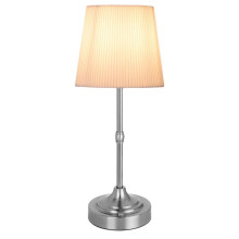 Kleine Tischlampe, Warmweißes LED-Licht, Kabellos, Aus Eisen, USB-Aufladbar, 5200 MAh, Tragbar, Silberfarben