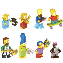 (Style D) (Style D) 32Pcs Simpson Family Mini Figures Building Blocks Children Educational Toys