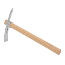Gartenpickel zum Ausgraben von Wurzeln mit Holzgriff