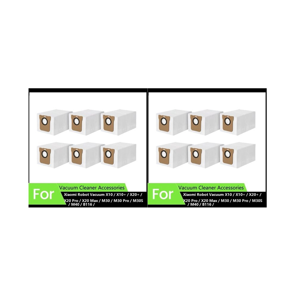 12X Dust Bag For Robot Vacuum X10 / X10+ / X20+ / X20 Pro / X20 Max / M30 / M30 Pro / M30s / M40 / B116 / C102cn 4712567989747