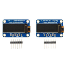 2X Module D'Affichage OLED 0,91 Pouce 128x32 Monochrome I2C-STEMMA QT/QWIIC, Écran LCD DIY