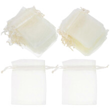 100 Pcs Clear Gift Bags Sachets Bags Empty Tiny Bags Jewelry Valentines Baggies Drawstring Jewelry Bags Organza Jewelry Bags