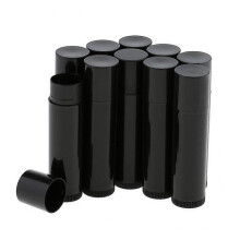 2x10 Pieces Empty Lip Balm Tubes Cosmetic Containers Lipstick Bottles Black