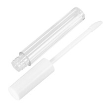 10Pcs Lip Tubes Lip Color Container Labial Glair Tube Lip Bottle Subpackaging Holder (White Lid, Transparent)