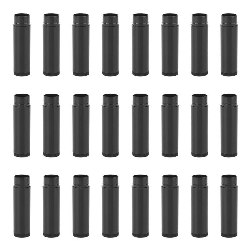 25pcs 5g Empty Plastic Lip Balm Tubes Containers Lip Gloss Storage Container (Black)
