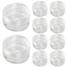 100Pcs 3 Gram Plastic Cosmetic Containers,for Eye Shadow Nails Powder Jewelry Cosmetic Lip Balm Lip Gloss Cream Lotion and Creams Sample Make-up Stora