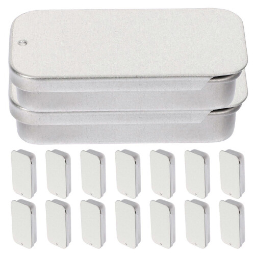 16Pcs Small Tinplate Boxes Push Lid Tinplate Boxes Perfume Balm Boxes Portable Candy Tins