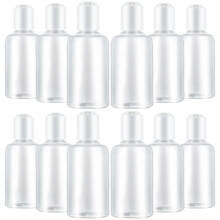 12pcs 75ml Refillable Bottle Press Travel Bottle Storage Container for Shampoo Cream Lotion (Random Color)