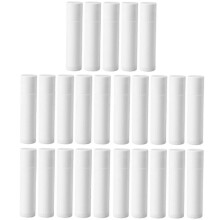 30pcs 5g DIY Empty Lip Balm Tubes Lip Pomade Storage Container Plastic Storage Tubes (White)
