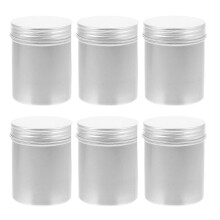 6Pcs Aluminum Jars Refillable Containers Empty Jars Small Storage Container 80ml