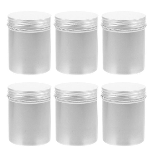 6Pcs Aluminum Jars Refillable Containers Empty Jars Small Storage Container 80ml