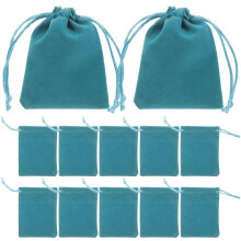 12pcs Drawstring Jewelry Bags, Lightweight Decorative Trinket Pouches for Jewelry, Candy & Small Items Storage