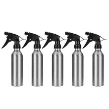 Spray Bottles 250ml Silver Aluminum Alloy Material For Travel And Daily Use 5Pack