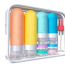 Stylish Black Silicone Travel Bottles Leakproof and Portable Toiletry Storage Bottle for Gym Camping and Business Trips