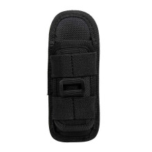 Camping Flashlight Pouch Outdoor Use Flashlight Carry Bag 15X5.5cm Black 1Pcs