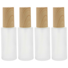 Wood Grain Design Perfume Bottles with White Sprinkler Head and Frosted Glass Body 0.4ml