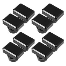 8 Pcs Perfume Bottle Caps: Black Square Glass Empty Spray Perfume Bottles Replacement Lids Reusable Cosmetic Containers Cover For Essential Oils Liqui