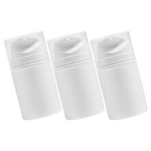 Mini Pump Bottle Airless Pump Bottles Travel Friendly Lotion Bottles 14.4x4.9cm White 3Pcs