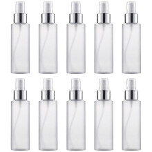 Portable Mini Perfume Atomizer Bottles 100ML Plastic Multi-Purpose Toner Containers White 10Pcs