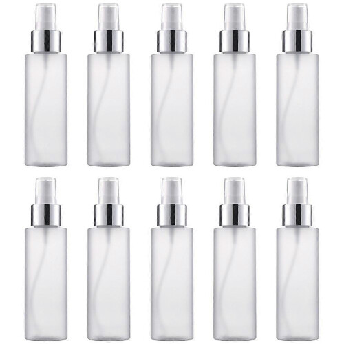 Portable Mini Perfume Atomizer Bottles 100ML Plastic Multi-Purpose Toner Containers White 10Pcs