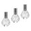 Perfume Atomizer Leakproof Sprayer Travel Refillable Bottle 3Pcs White Silver Cap 15ml 1