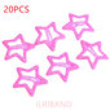 20pcs/pack 3CM Mini Star Hair Clips Kids Shiny Metallic