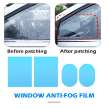 Auto regenfolie voor zijspiegels, transparant