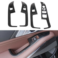 4-delige set auto-interieur raamschakelaars met carbonvezel afdekking