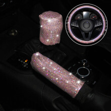 1 Lenkradbezug * Farbe: Rosa * Passend für 14,56-14,96 Zoll Autolenkrad