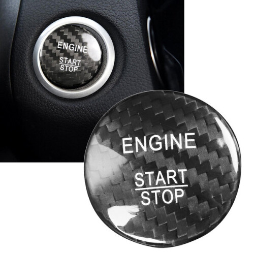 1pc Carbon Fiber ABS Car Engine Start/Stop Button