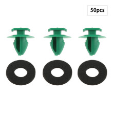 50pcs Green Car Door Wheel Edge Trim Board Clips Under