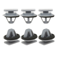 20pcs Gray Nylon Fastener Clip Car Parts Accessories Replacement