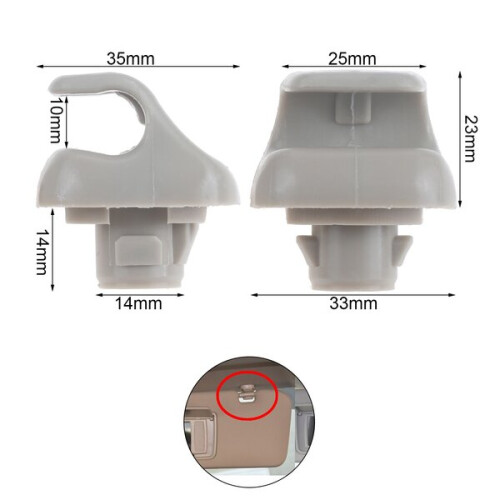 2 pcs Car Sun Visor Clip Holder 88217-S04-0