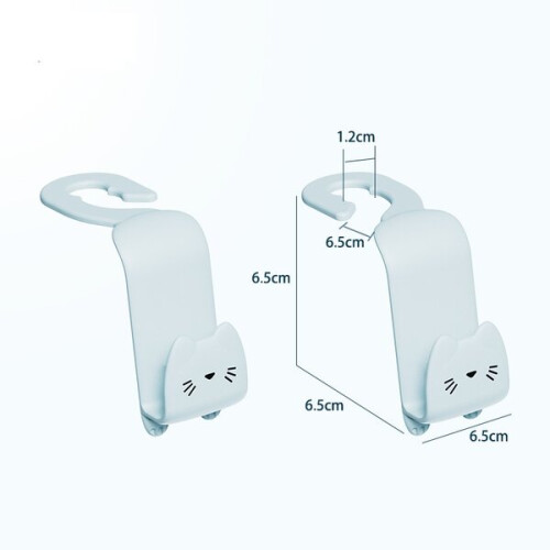 2pcs Cartoon Car Hook Creative Car Seat Hangers
