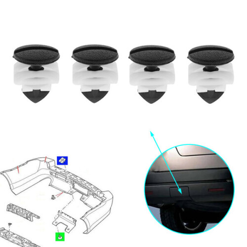 4Pcs Car Towing Eye Shield Retaining Rear Bumper Tow Hook