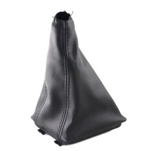 Schaltknaufmanschette aus Chrom und Leder